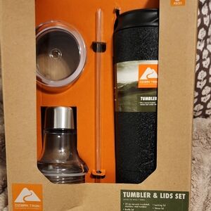 Ozark Trail Black and Clear Tumbler Set